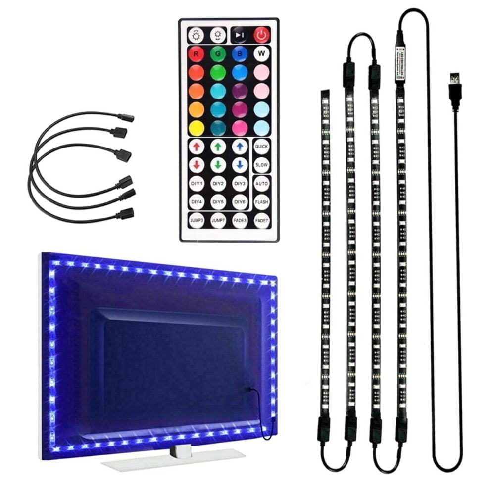 LED osvetlitev televizorja RGB 4 x 50 cm USB LED trak set