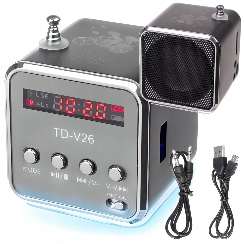 LED brezžični USB akumulatorski FM radio LCD MP3 Bluetooth